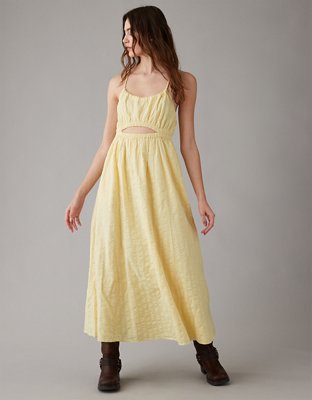 Shop Aerie Flutter Smocked Maxi Dress online