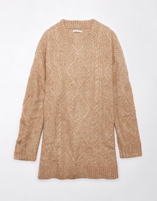 AE Oversized Cable Knit Sweater Dress