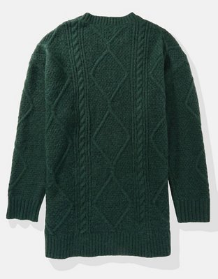 AE Oversized Cable Knit Sweater Dress