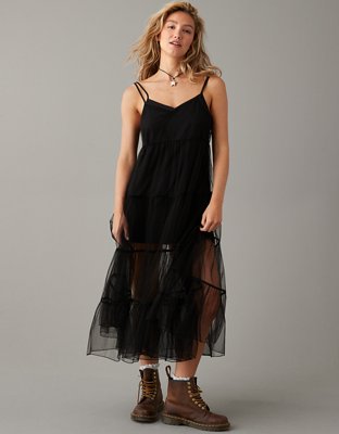 AE Tiered Tulle Midi Dress