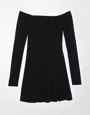 AE Long-Sleeve Fleece Babydoll Dress