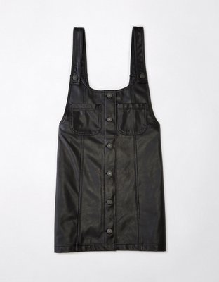 AE Vegan Leather Pinafore Dress