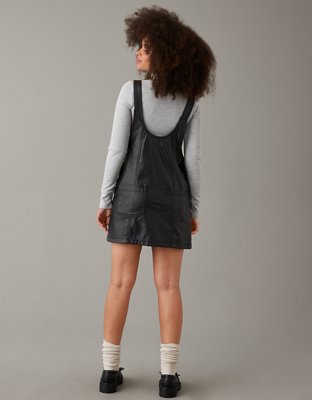 AE Vegan Leather Pinafore Dress