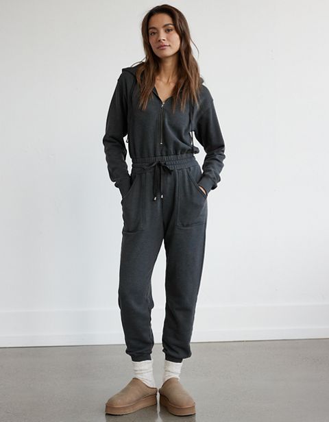 Женские комбинезоны American Eagle AE Fleece Hoodie Jumpsuit