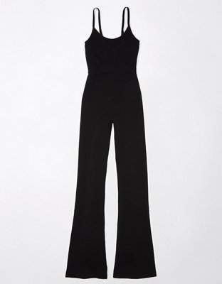 Knit Slip Flare Leg Jumpsuit