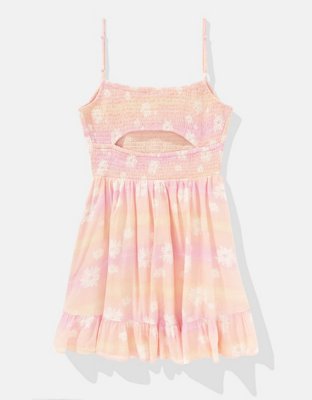 AE Smocked Printed Mini Dress