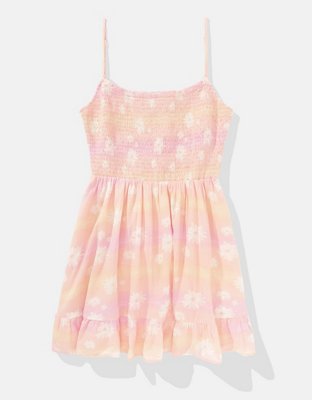 AE Smocked Printed Mini Dress