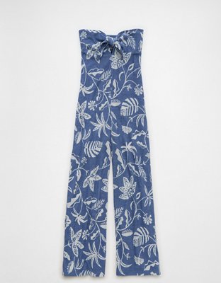 AE Tie Front Strapless Jumpsuit