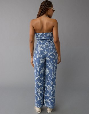 AE Tie Front Strapless Jumpsuit