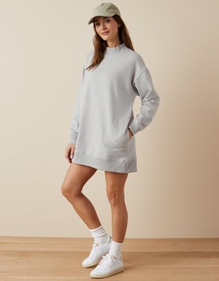 AE Mock Neck Fleece Mini Dress