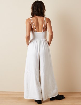 AE Smocked Wide-Leg Jumpsuit