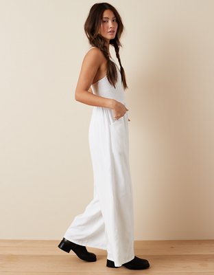 AE Smocked Wide-Leg Jumpsuit