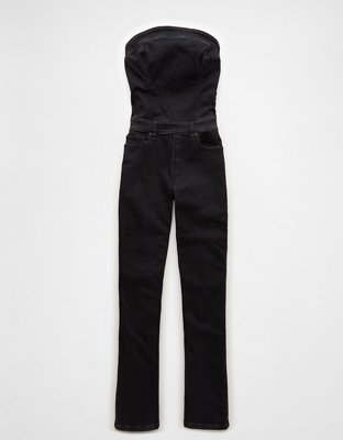 Женские комбинезоны American Eagle AE Strapless Denim Jumpsuit — фото 3
