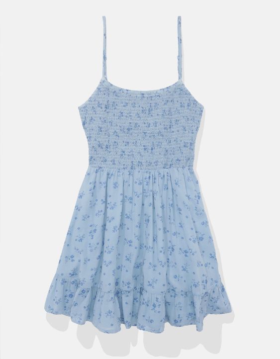AE Smocked Printed Mini Dress