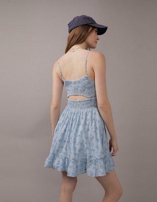 AE Smocked Printed Mini Dress