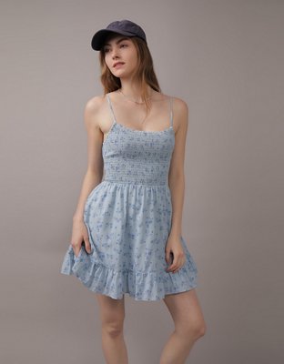 AE Smocked Printed Mini Dress