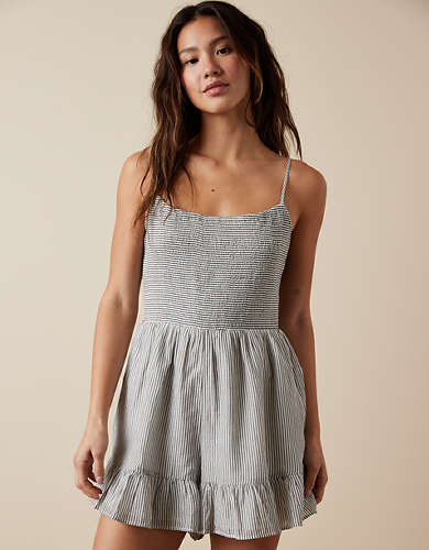 AE Smocked Cut-Out Romper