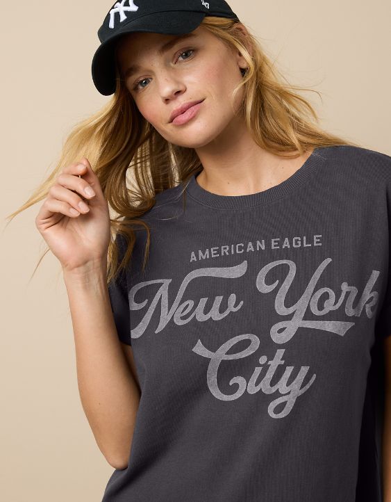 AE New York Graphic T-Shirt Mini Dress