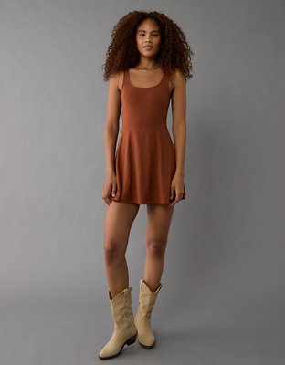 AE Knit Fit & Flare Mini Dress With Shorts