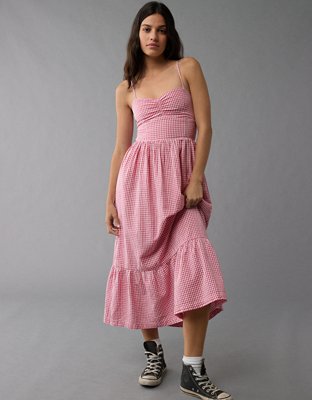 AE Sweetheart Gingham Midi Dress