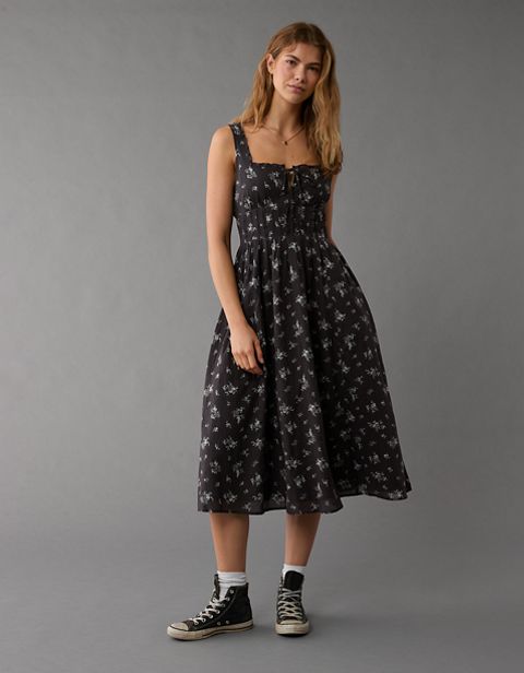 Женские платья American Eagle AE Corset Bodice Floral Midi Dress