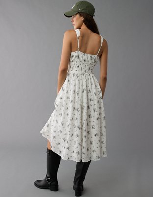 AE Corset Floral Midi Dress
