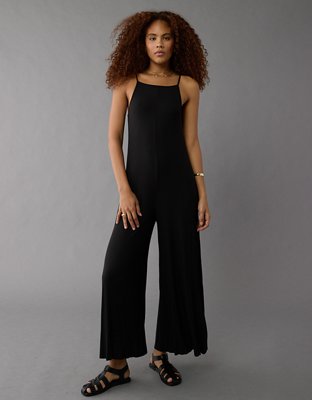 AE Knit Square Neck Wide-Leg Jumpsuit