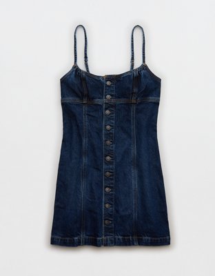 AE Denim Button-Up Mini Dress