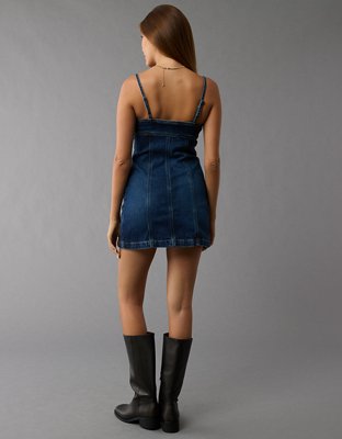 AE Denim Button-Up Mini Dress