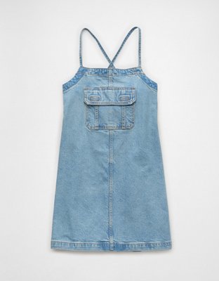 Женские платья American Eagle AE Denim Apron Mini Dress — фото 3