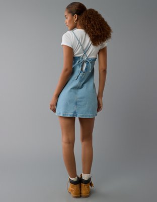 Женские платья American Eagle AE Denim Apron Mini Dress — фото 2