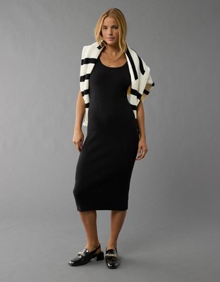 AE V-Neck Sweater Midi Dress