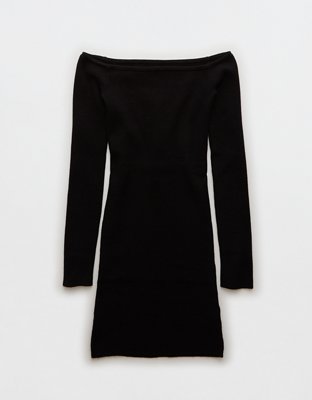 Женские платья American Eagle AE Off-The-Shoulder Long-Sleeve Sweater Mini Dress — фото 3