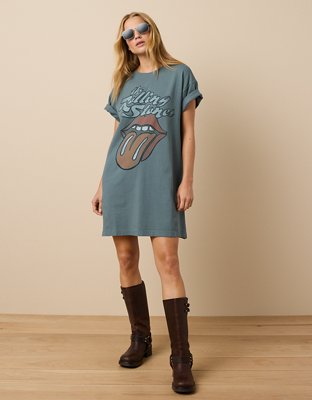 AE Rolling Stones Graphic T-Shirt Mini Dress
