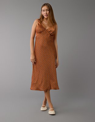 AE V-Neck Paisley Slip Midi Dress | Connecticut Post Mall