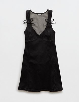 Женские платья American Eagle AE V-Neck Denim Mini Dress — фото 2
