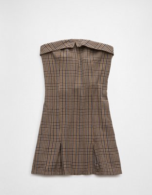 Женские платья American Eagle AE Tube Plaid Pleated Mini Dress — фото 3