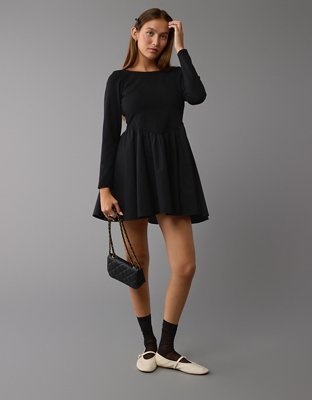 AE Long-Sleeve Knit Mini Dress