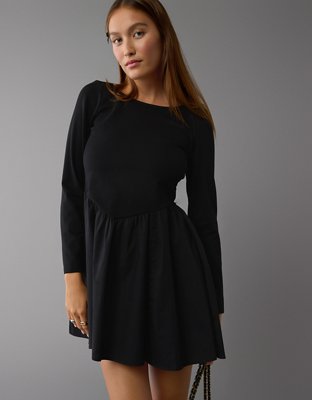 Женские платья American Eagle AE Long-Sleeve Knit Mini Dress — фото 5