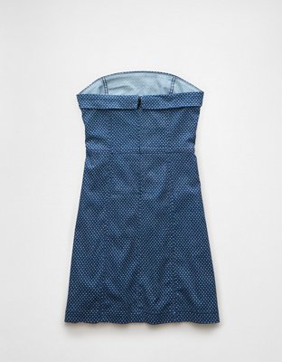 AE x Aerie Match Made in Denim Tube Mini Dress