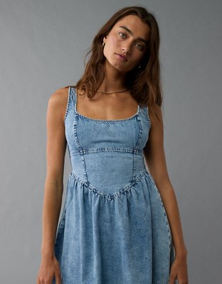 AE Denim Corset Mini Dress