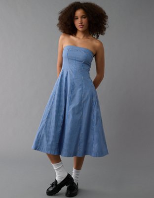 Женские платья American Eagle AE Poplin Tube Seamed Midi Dress — фото 4