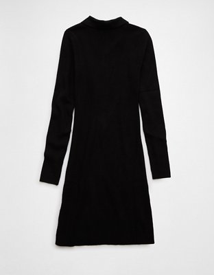 Женские платья American Eagle AE Long-Sleeve Bodycon Sweater Polo Mini Dress — фото 4