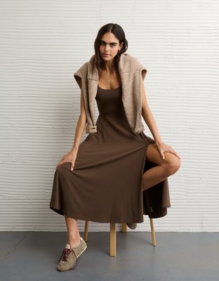 AE Scoop Neck Midi Dress