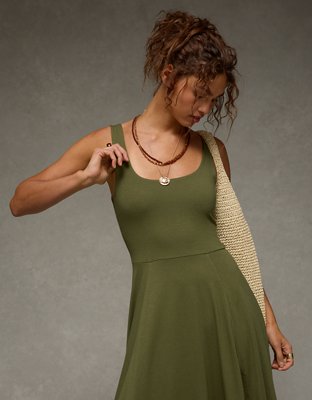 AE Scoop Neck Midi Dress