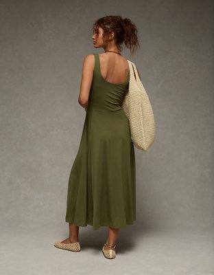 AE Scoop Neck Midi Dress