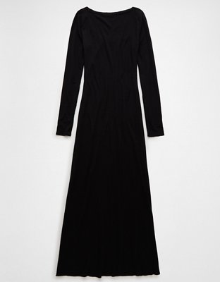 AE Long-Sleeve Plush Maxi Dress