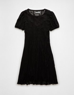 Женские платья American Eagle AE Puff Sleeve Lace Bow Mini Dress — фото 6