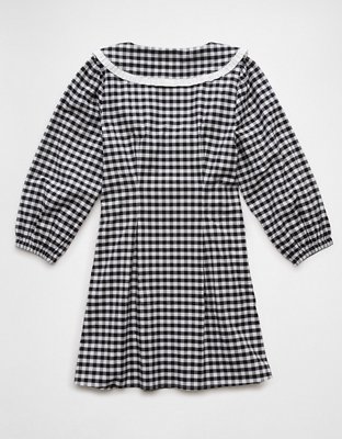 AE Oversized Long-Sleeve Collar Mini Dress