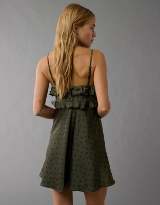 AE Vestido Holgado Corto con Volantes